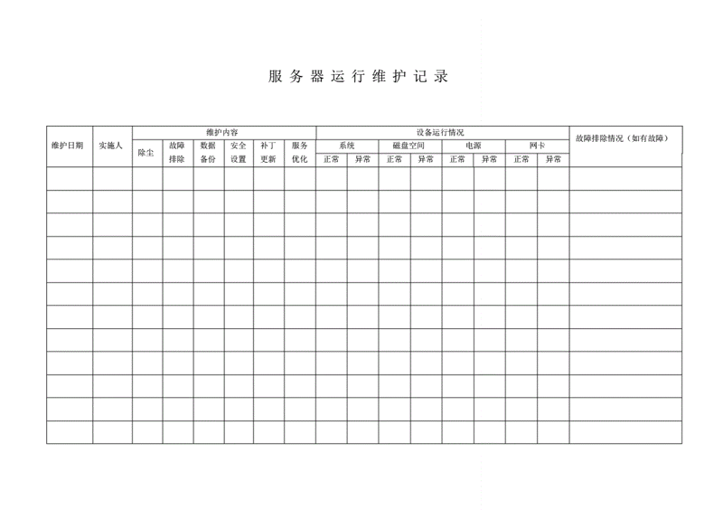 服务器日常维护